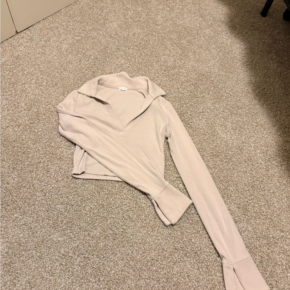 Garage Cream Crop Top